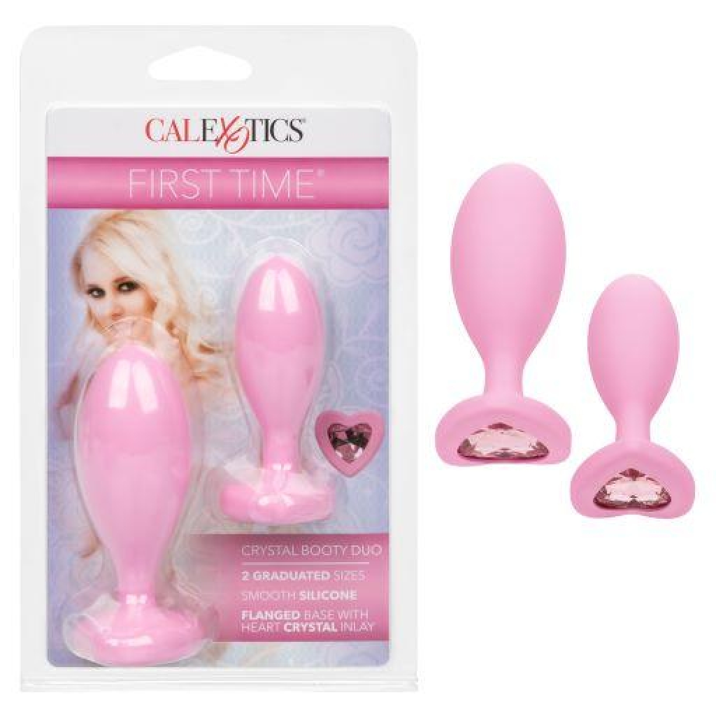 First Time Love Crystal Booty Duo Pink - California Exotic Novelties
