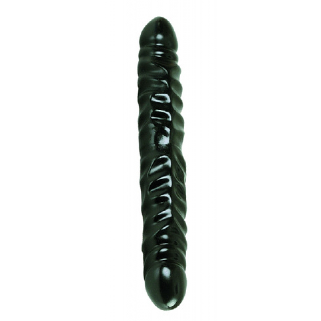 12 inch veined black double dildo - Cal Exotics