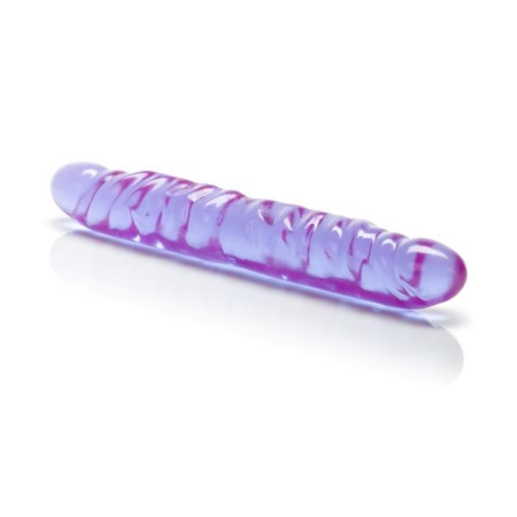 Reflective Gel Veined Double Dong 12 inches Purple - Cal Exotics