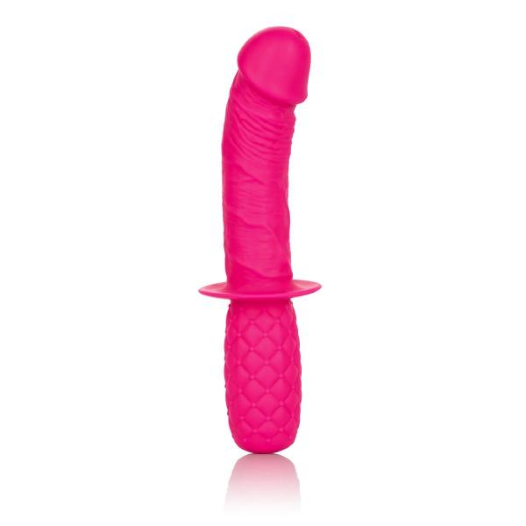 Silicone Grip Thruster Pink G-Spot Dildo - Cal Exotics