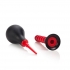 Ribbed Anal Douche Black Red - Cal Exotics