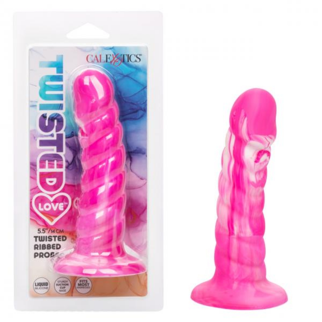 Twisted Love Twisted Ribbed Probe Pink - California Exotic Novelties