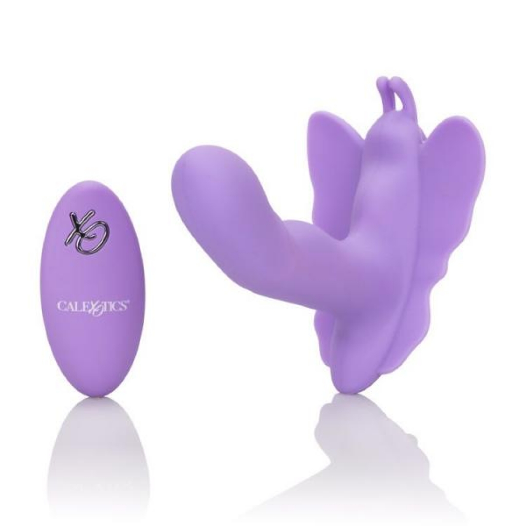Venus Butterfly Remote Rocking Penis Purple Vibrator - Cal Exotics