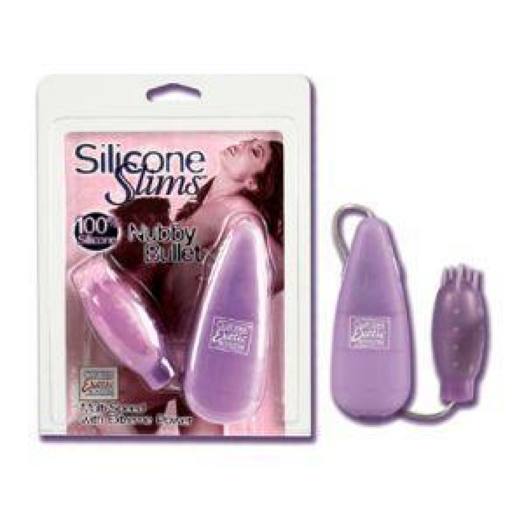Silicone Slims Nubby Bullet Vibrator Purple - Cal Exotics