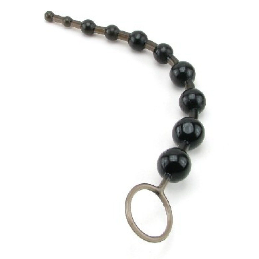 X 10 Beads Graduated Anal Beads 11 Inch - Black - Cal Exotics
