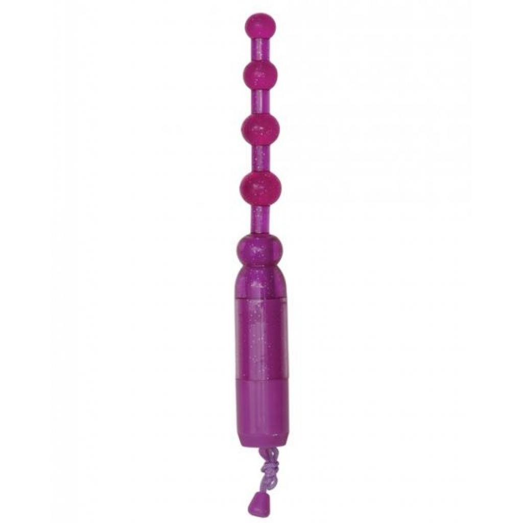 Waterproof Vibrating Anal Beads - Purple - Cal Exotics