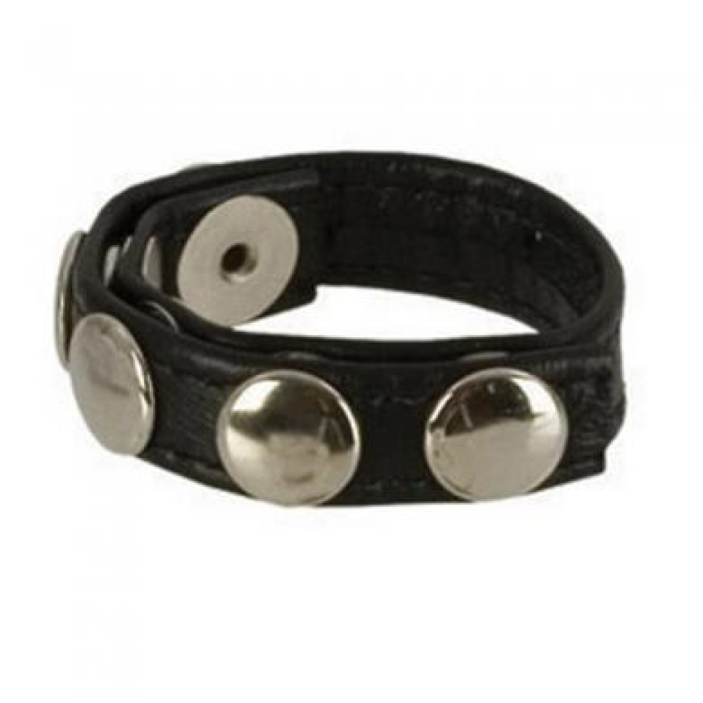 Adonis Leather Collection Ares 5 Snap Ring - Cal Exotics
