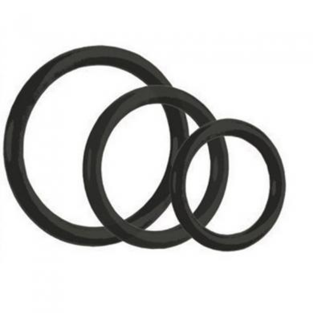 Tri-Rings Set Of 3 Black Rings - Cal Exotics