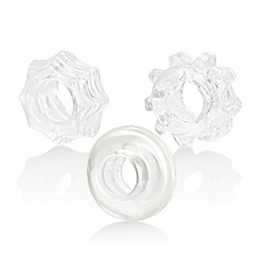 Reversible Ring Set Clear Pack Of 3 - Cal Exotics