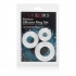 Premium Silicone Ring Set Clear Pack of 3 - Cal Exotics