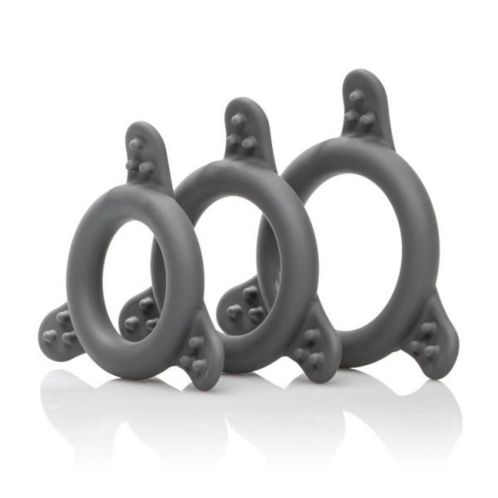 Pro Series Silicone Ring Set 3 Sizes Smoke - Cal Exotics