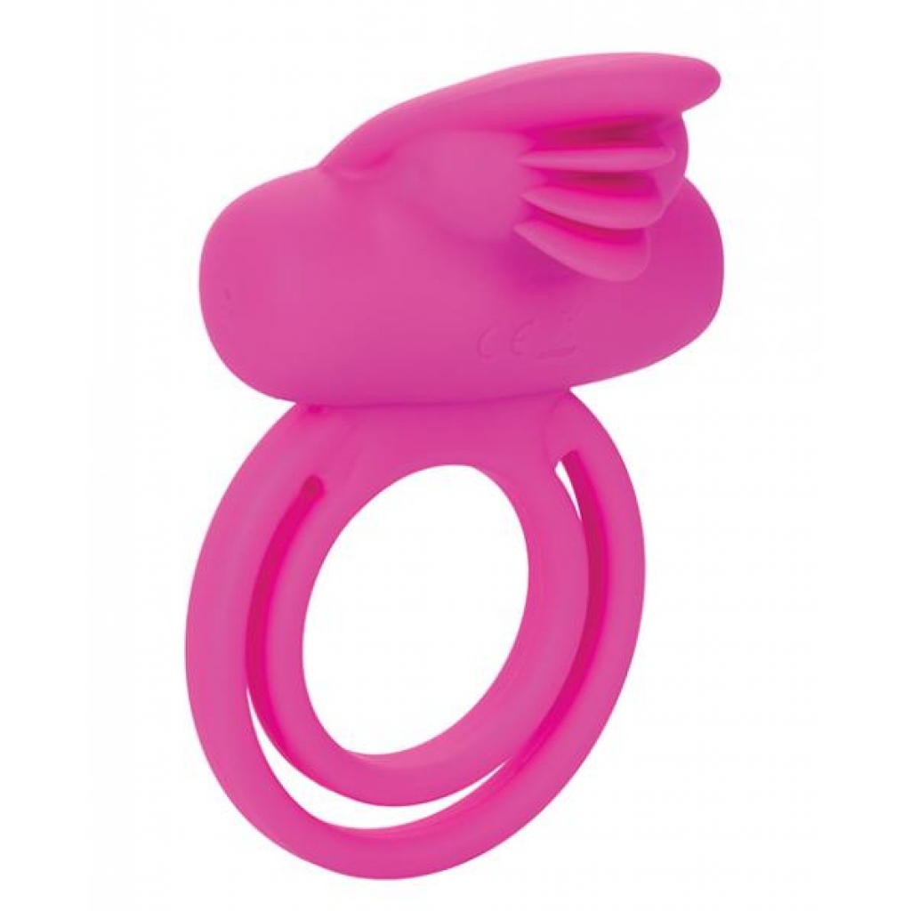 Dual Clit Flicker Enhancer Vibrating Cock Ring Pink - Cal Exotics