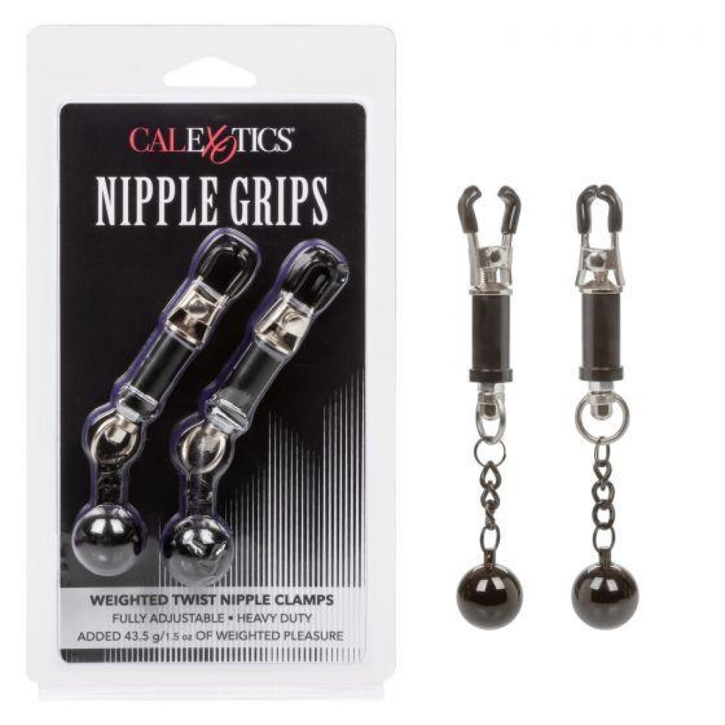 Nipple Grips Weighted Twist Nipple Clamps - California Exotic Novelties