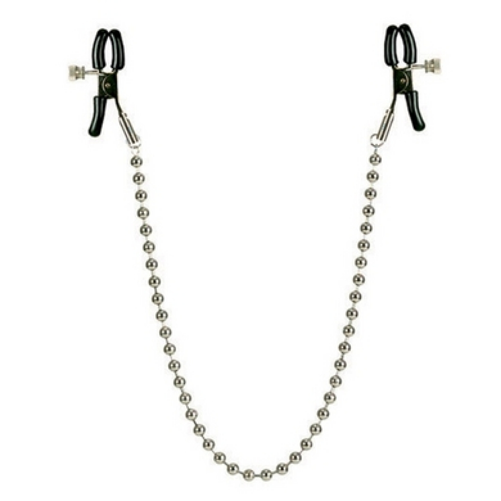 Nipple Clamps Silver Beaded Chain - Cal Exotics