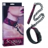 Scandal Collar With Leash Red Black O/S - Cal Exotics