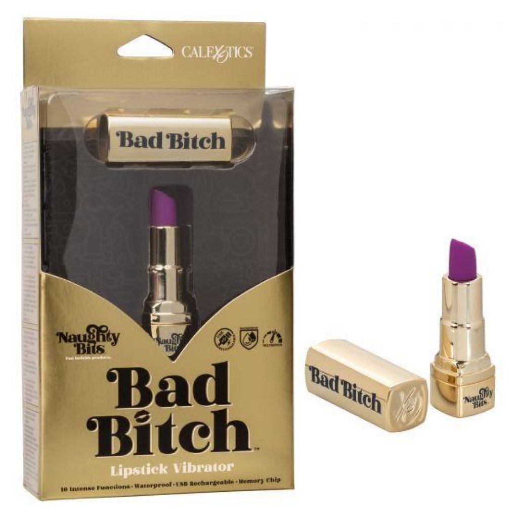 Naughty Bits Bad Bitch Lipstick Vibrator - California Exotic Novelties