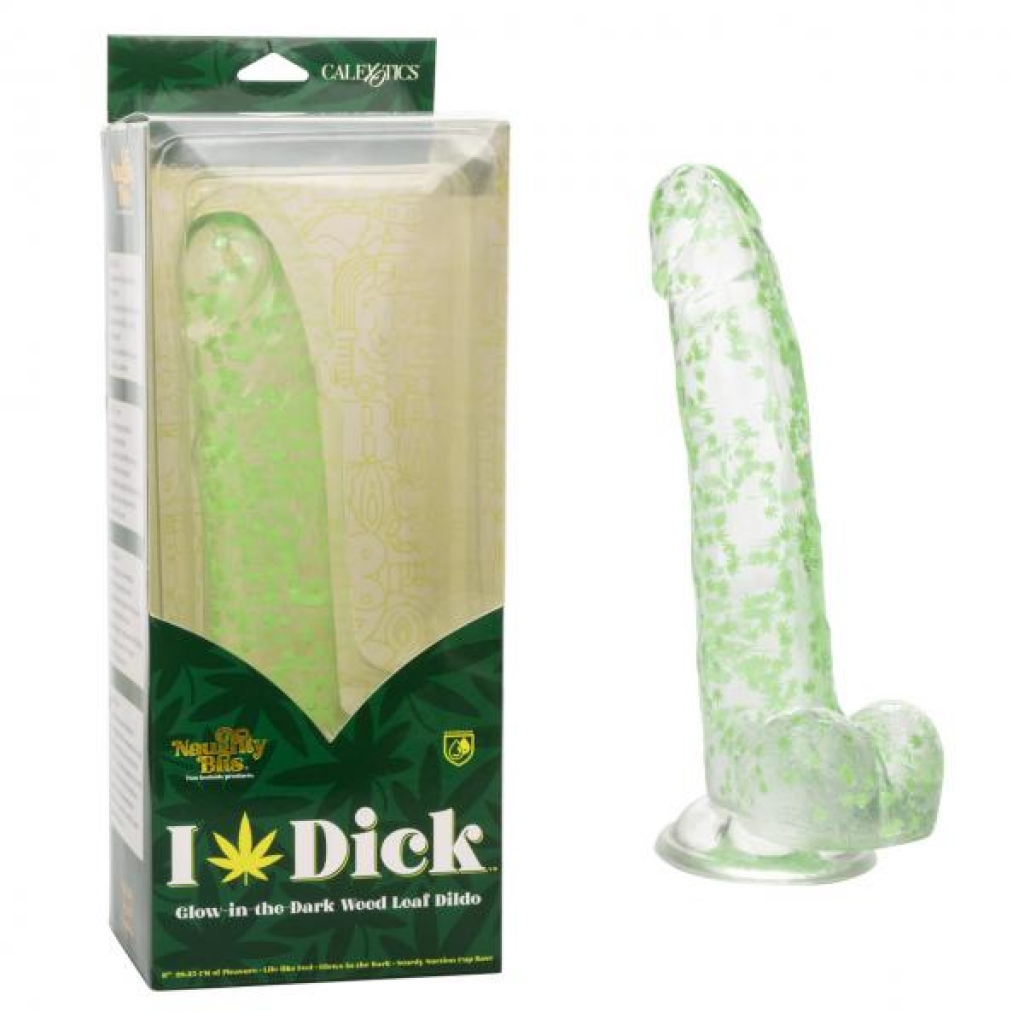 Naughty Bits I Leaf Dick Glow In The Dark Weed Leaf Dildo - California Exotic Novelties