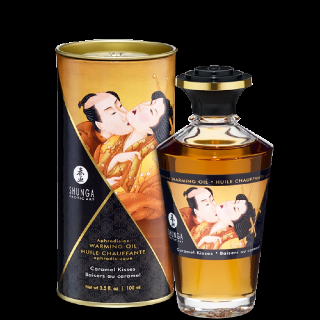 Shunga Warming Massage Oil Caramel 3.5 fluid ounces - Shunga Erotic Art