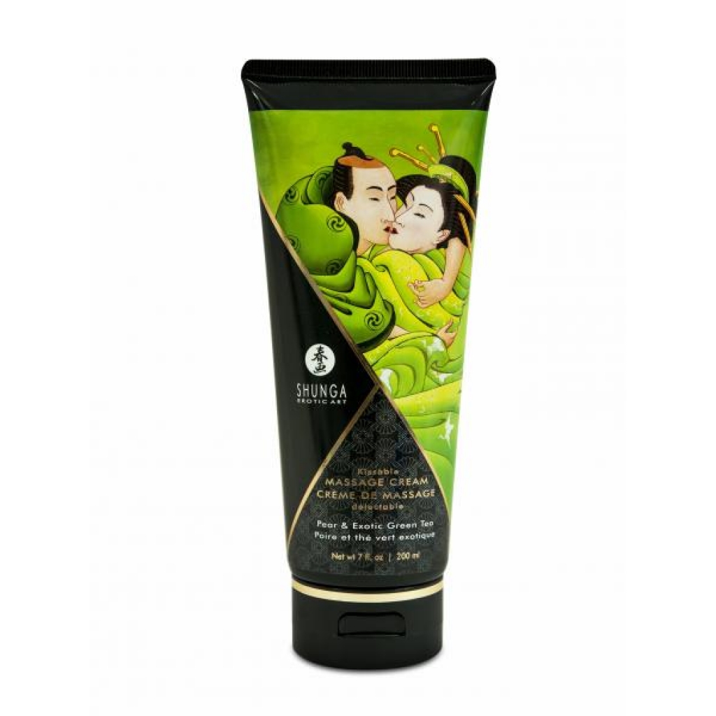Shunga Massage Cream Pear & Green Tea 7oz - Shunga Erotic Art