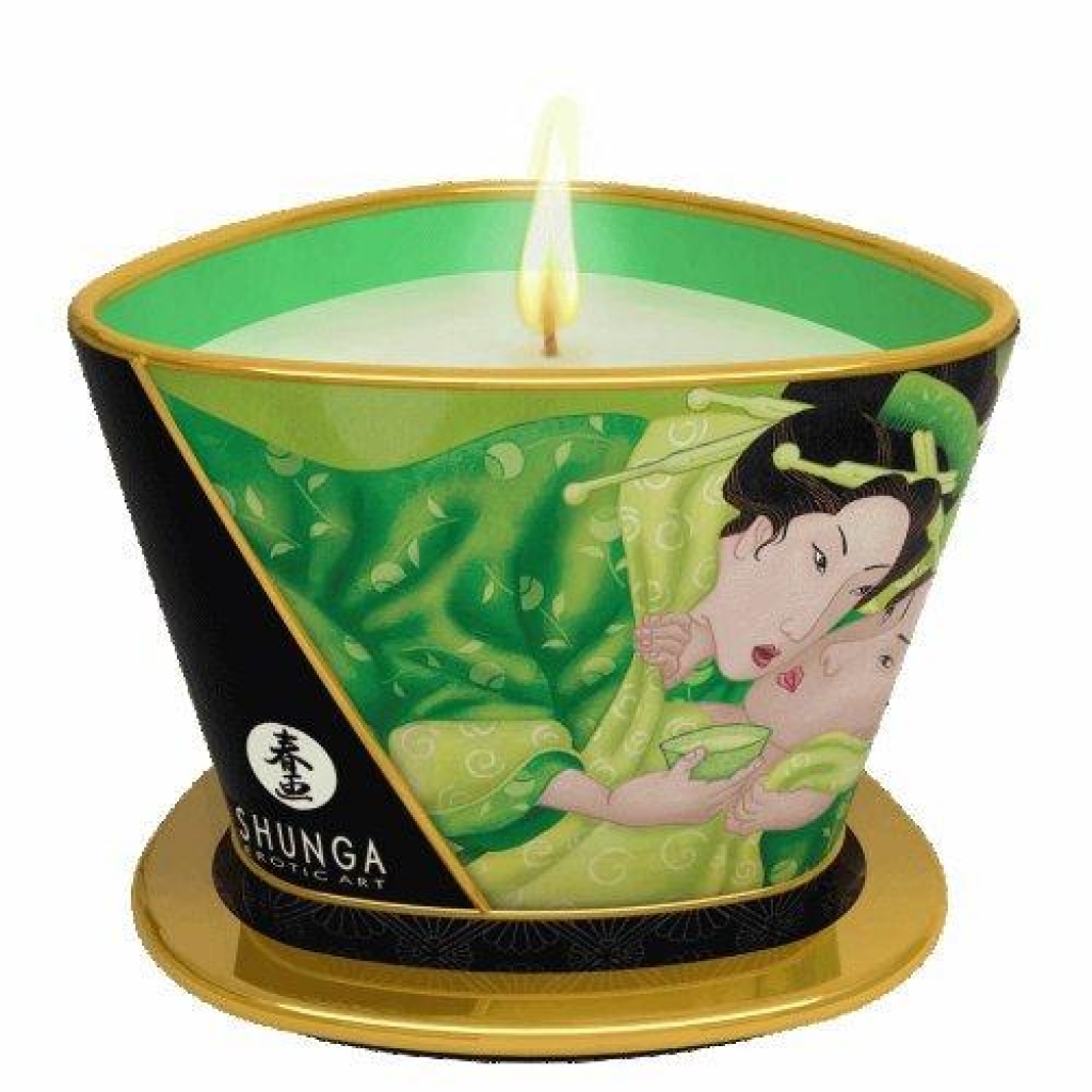Shunga Massage Candle Zenitude Exotic Green Tea 5.7oz - Shunga