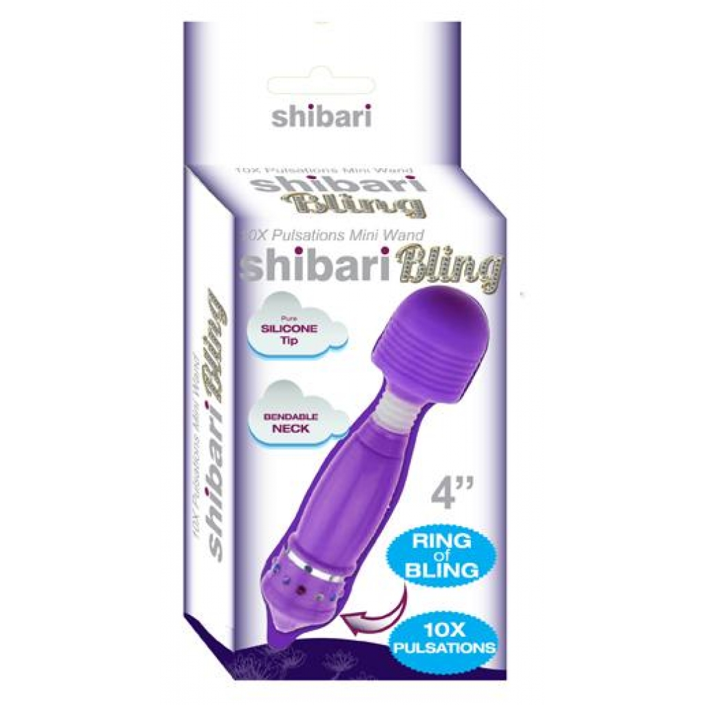 Shibari Sexy! Bling Bling Mini Wand Purple - Thank Me Now