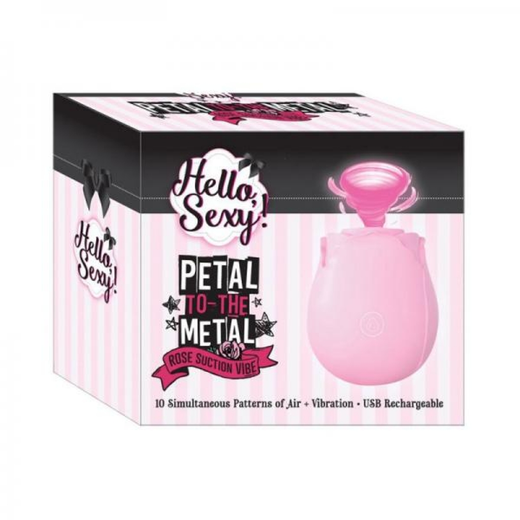 Hello Sexy! Petal To The Metal Rose Suction Vibe Pink - Thank Me Now