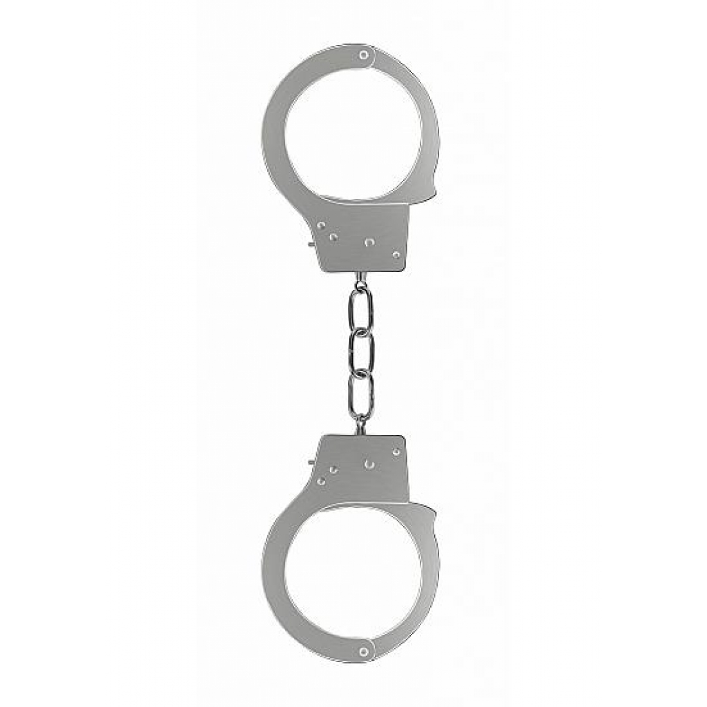 Ouch Beginners Handcuffs Metal Silver - Shots Toys