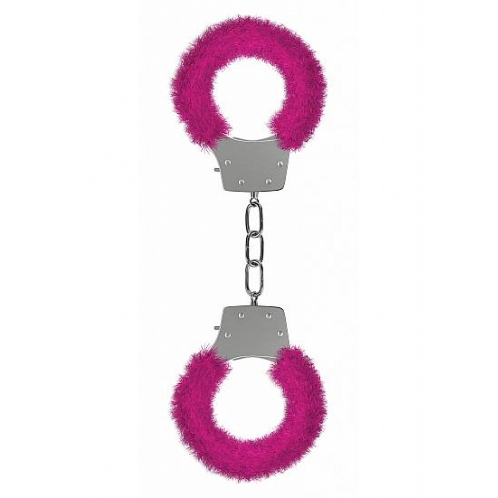 Ouch Pleasure Handcuffs Furry Pink - Shots Toys