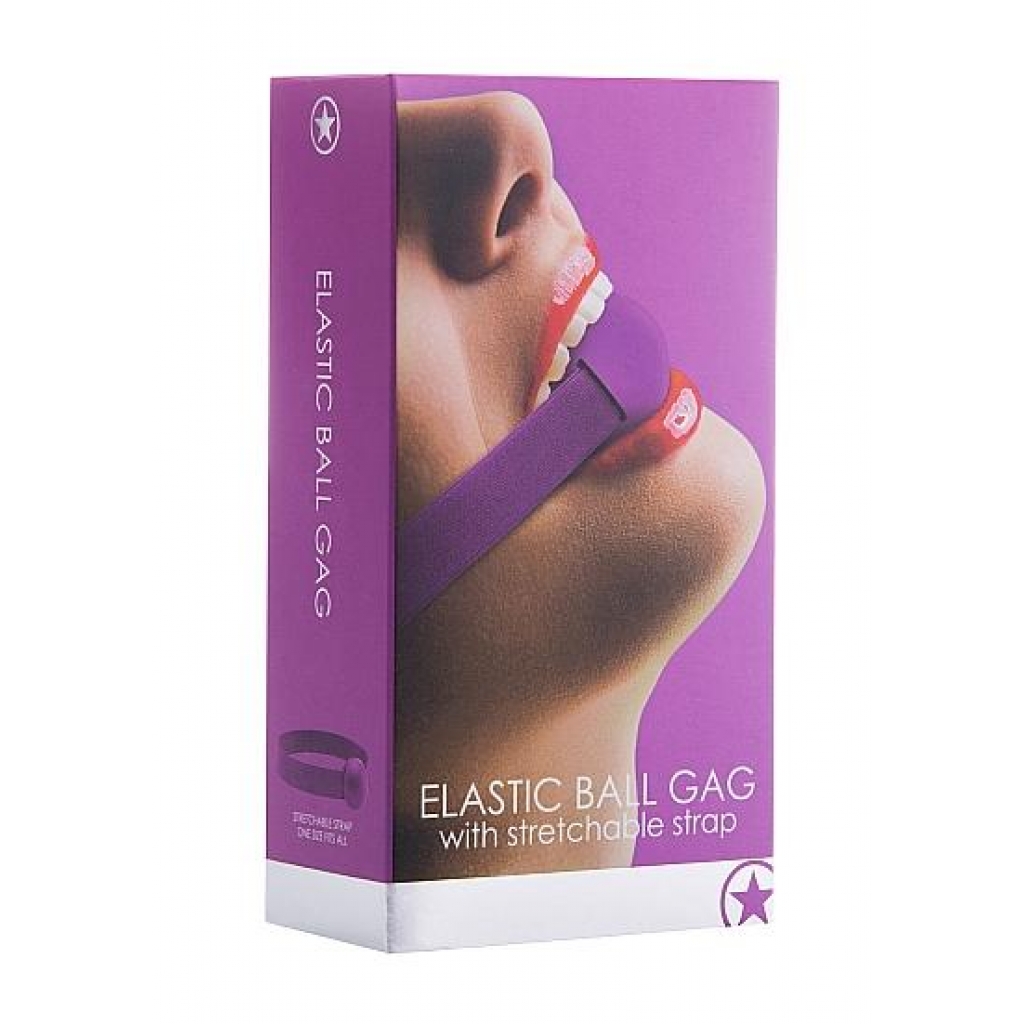 Elastic Ball Gag Purple - Shots America