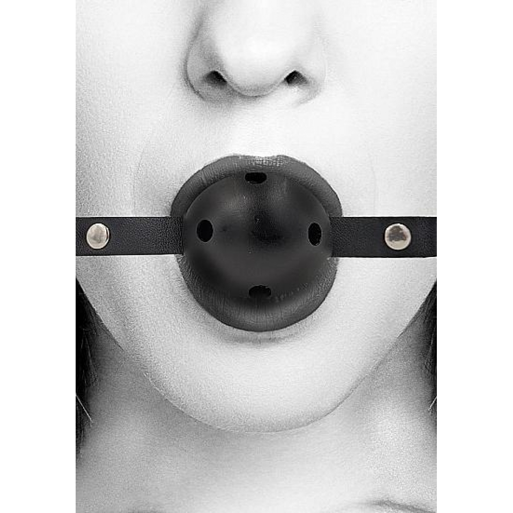 Ouch! Breathable Ball Gag Black - Shots America
