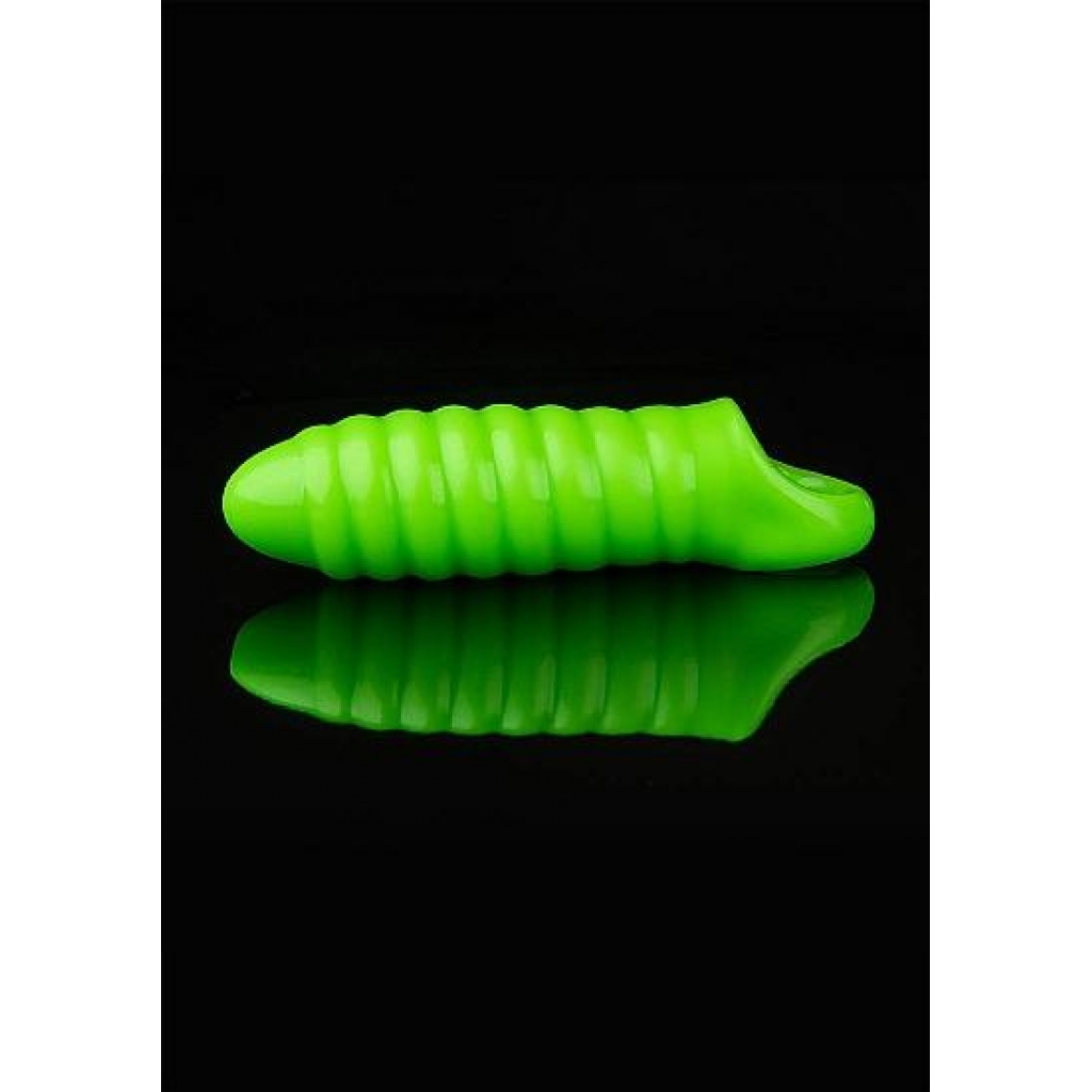 Glow Swirl Thick Stretchy Penis Sleeve Glow In The Dark - Shots America