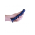 Ouch! Beaded Silicone G-spot Dildo 6.5 In Metallic Blue - Shots America