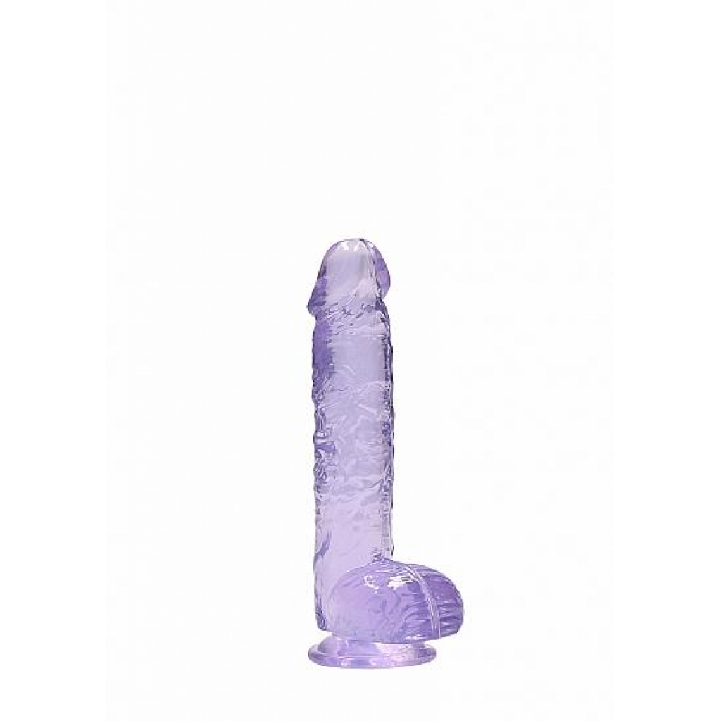 Real Cock 6in Realistic Dildo W/ Balls Purple - Shots America