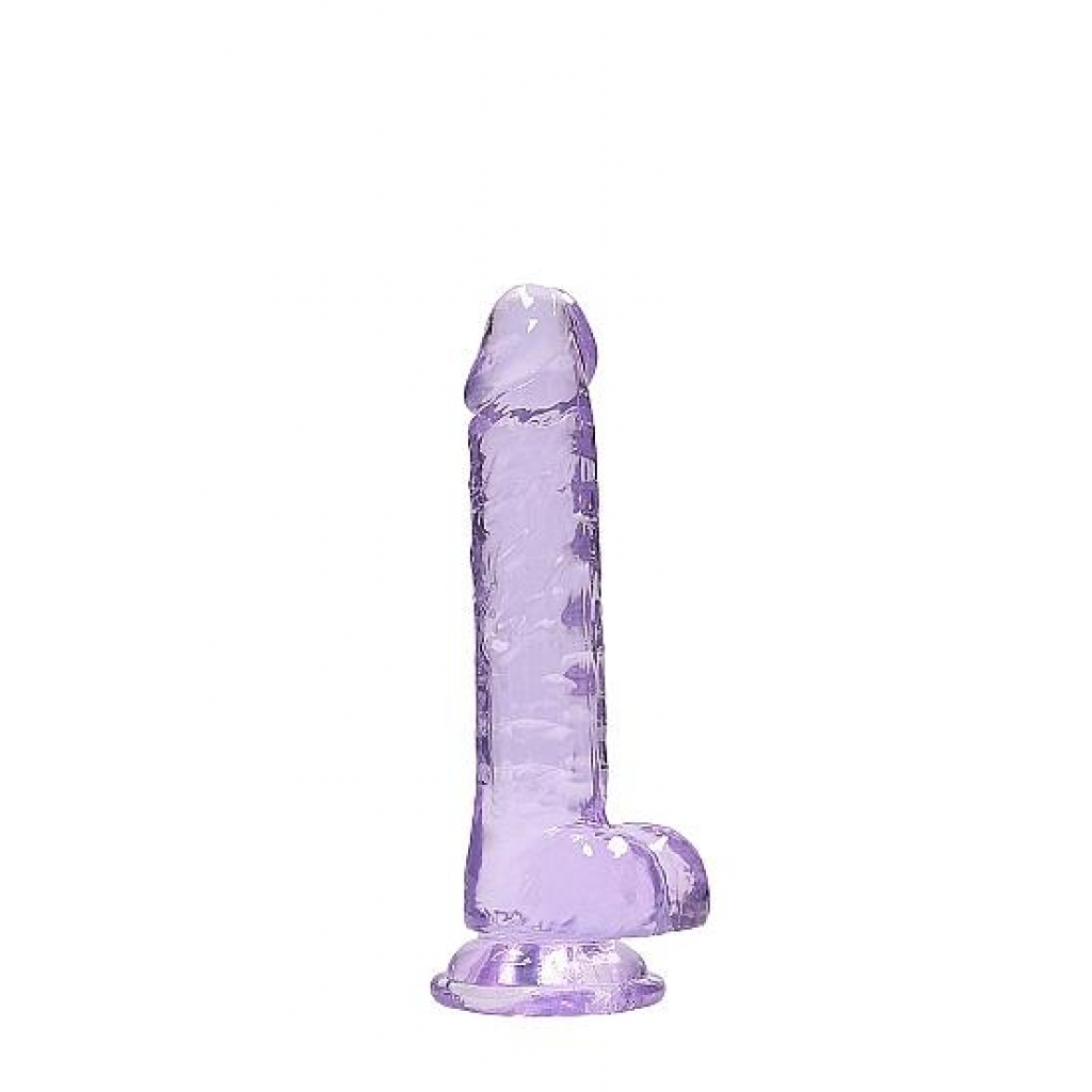 Real Cock 7in Realistic Dildo W/ Balls Purple - Shots America