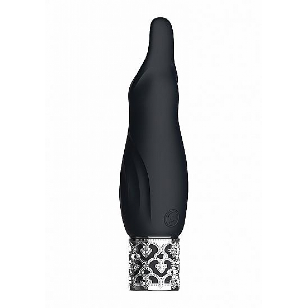 Royal Gems Sparkle Black Rechargeable Silicone Bullet - Shots America