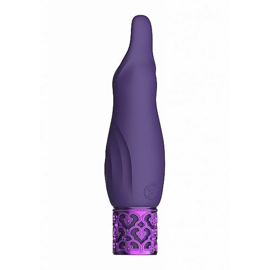 Royal Gems Sparkle Purple Rechargeable Silicone Bullet - Shots America