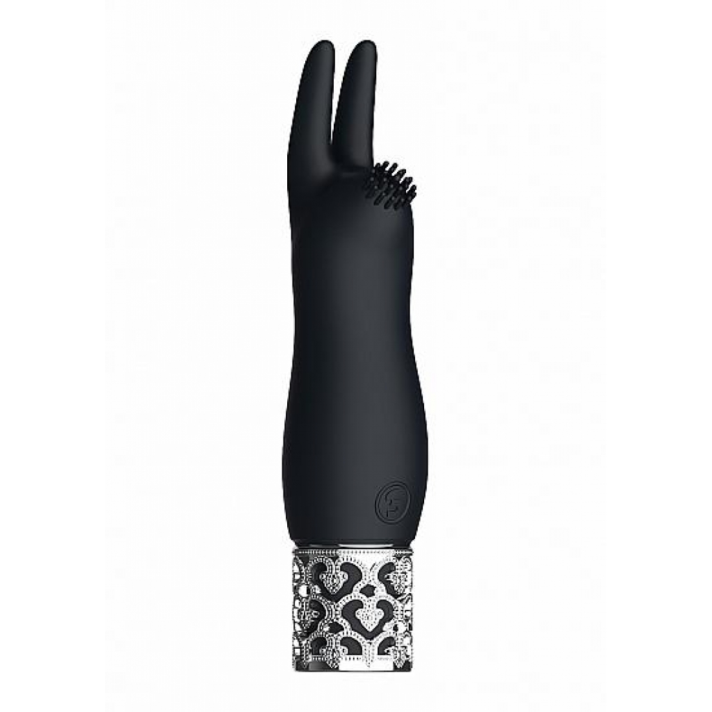 Royal Gems Elegance Black Rechargeable Silicone Bullet - Shots America