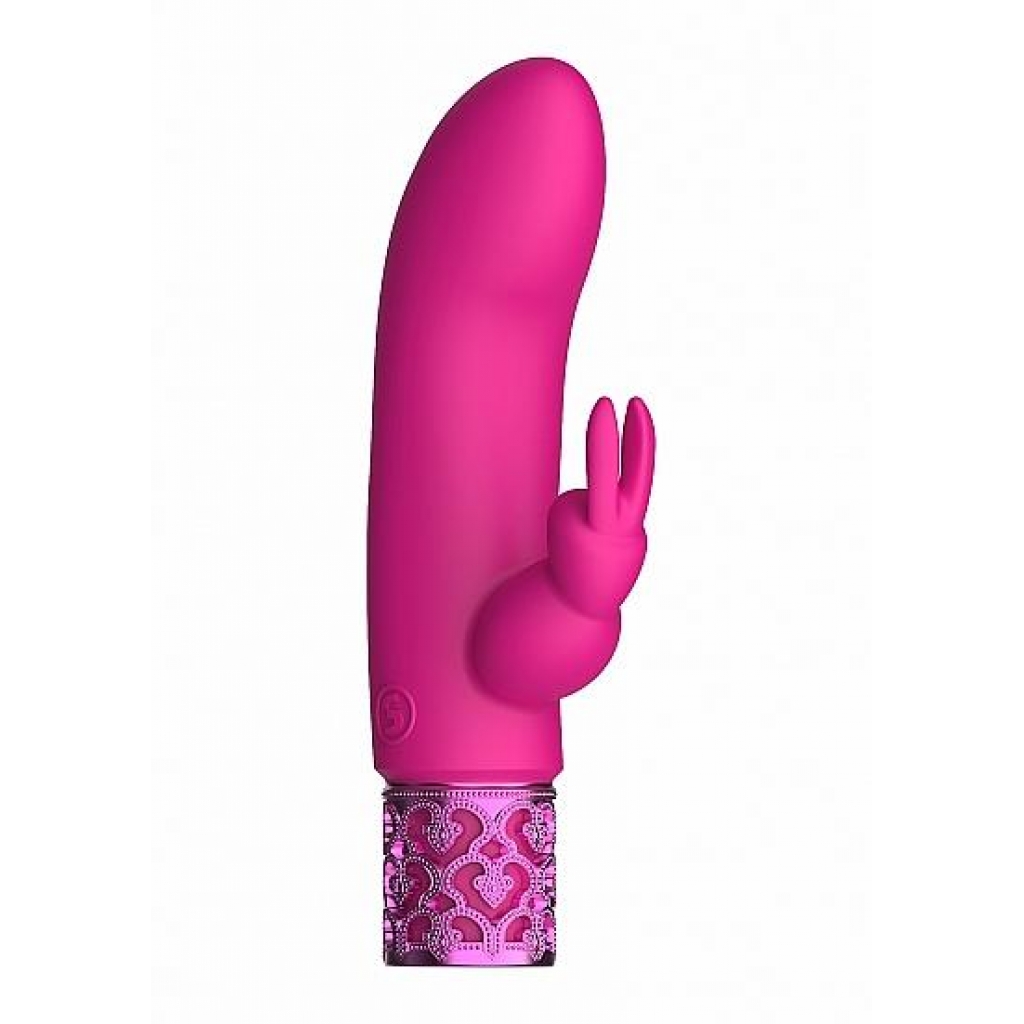 Royal Gems Dazzling Pink Rechargeable Silicone Bullet - Shots America