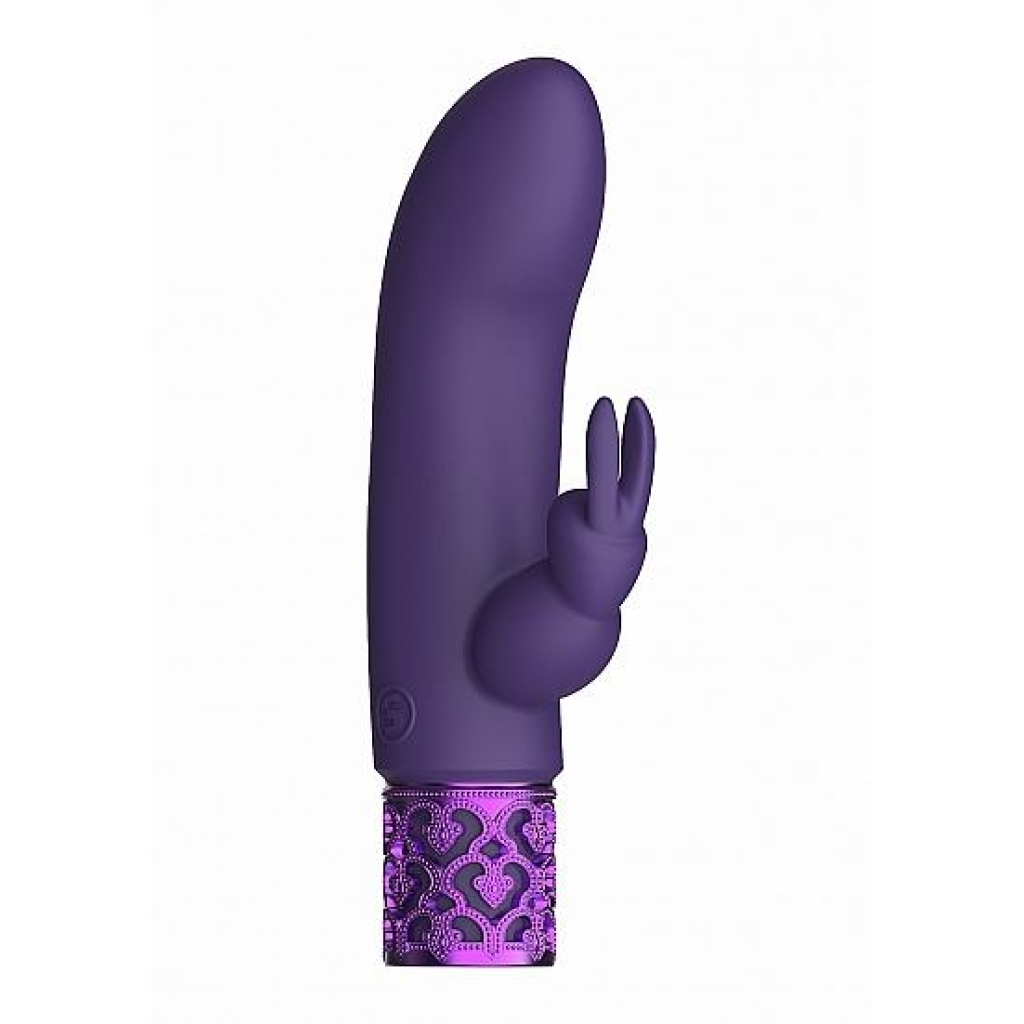 Royal Gems Dazzling Purple Rechargeable Silicone Bullet - Shots America