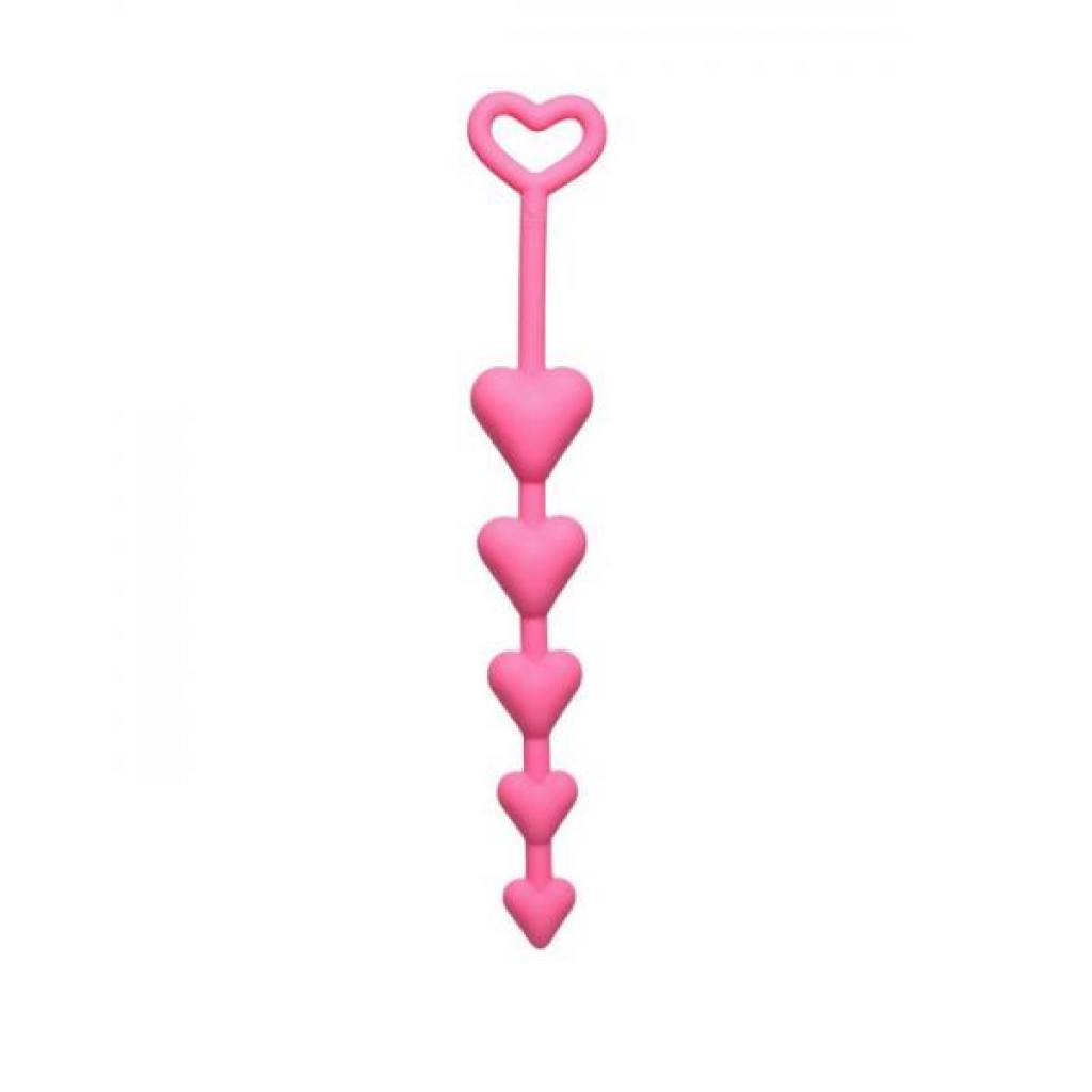 All Heart Pink Anal Beads - Si Novelties