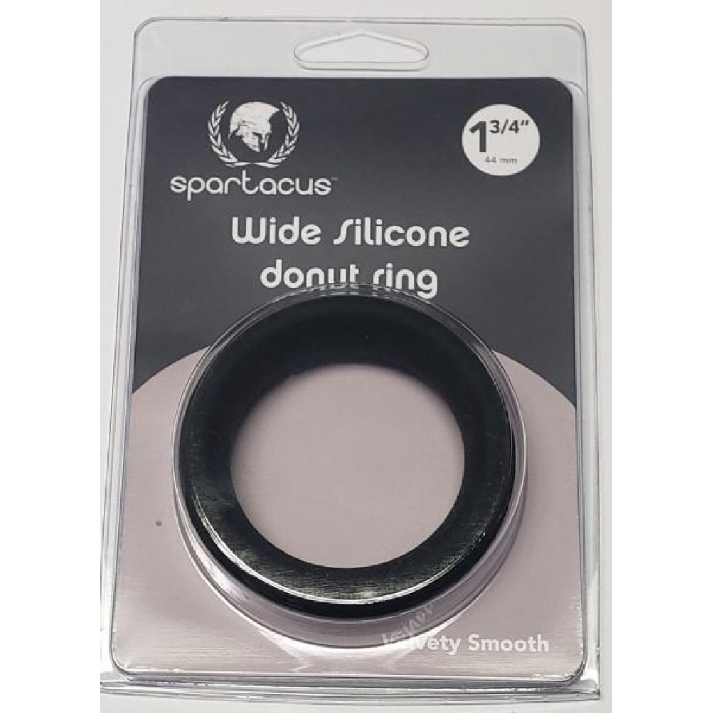 Wide Silicone Donut Ring Black 1.75 