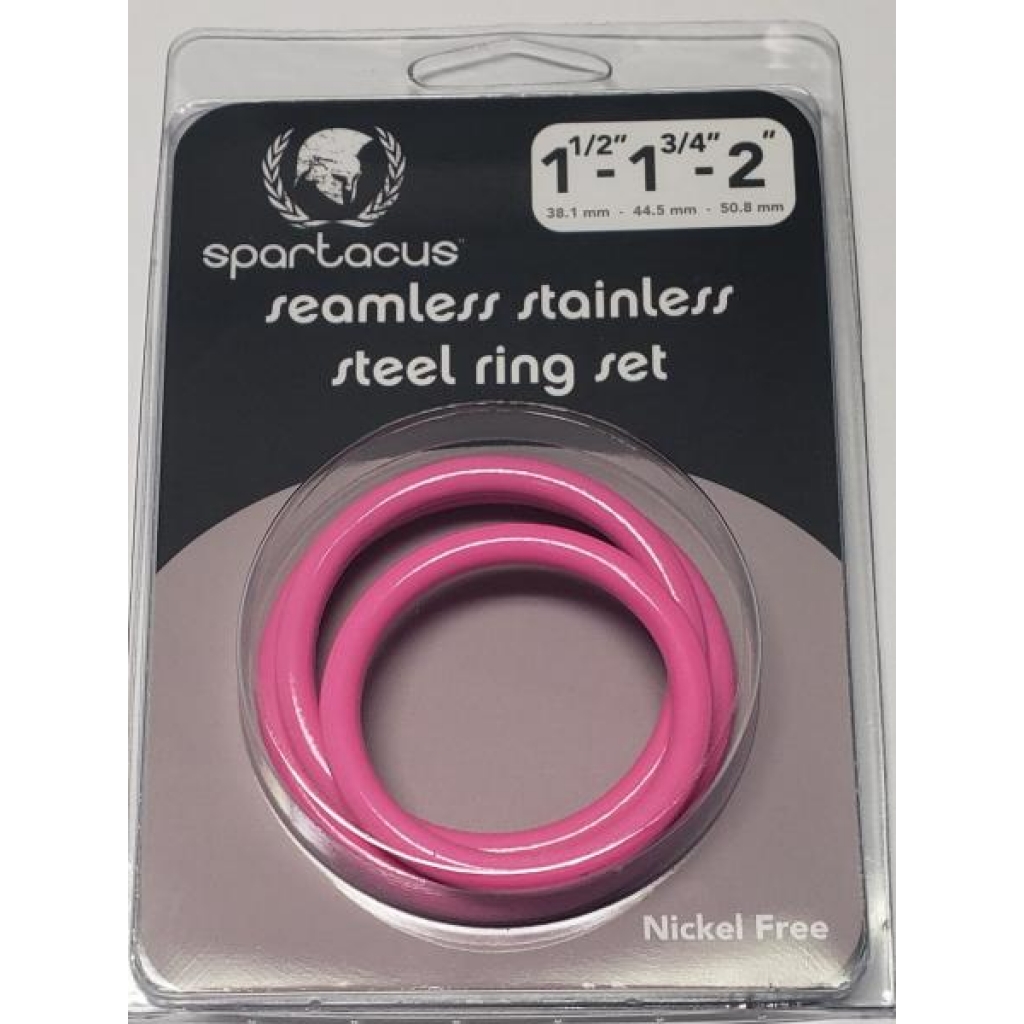 Pink Stainless Steel C-ring Set - 1.5 1.75