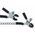 Adjustable Micro Plier Nipple Clamps With Link Chain Silver - Spartacus