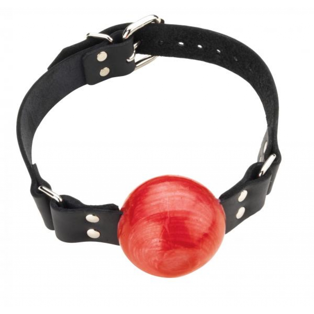 Large Ball Gag With Buckle 2 Inch - Red - Spartacus