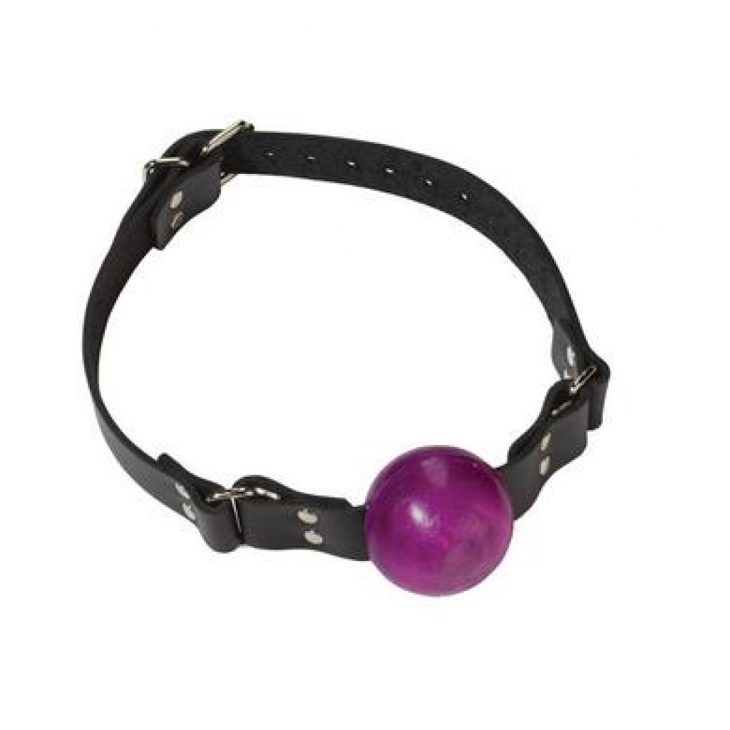 Small Ball Gag With Buckle 1.5 Inch Purple - Spartacus