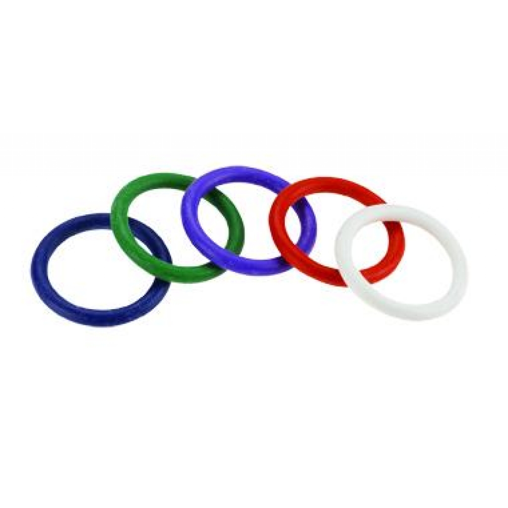 Rainbow Rubber C Ring 5 Pack - 1.25 Inch - Spartacus