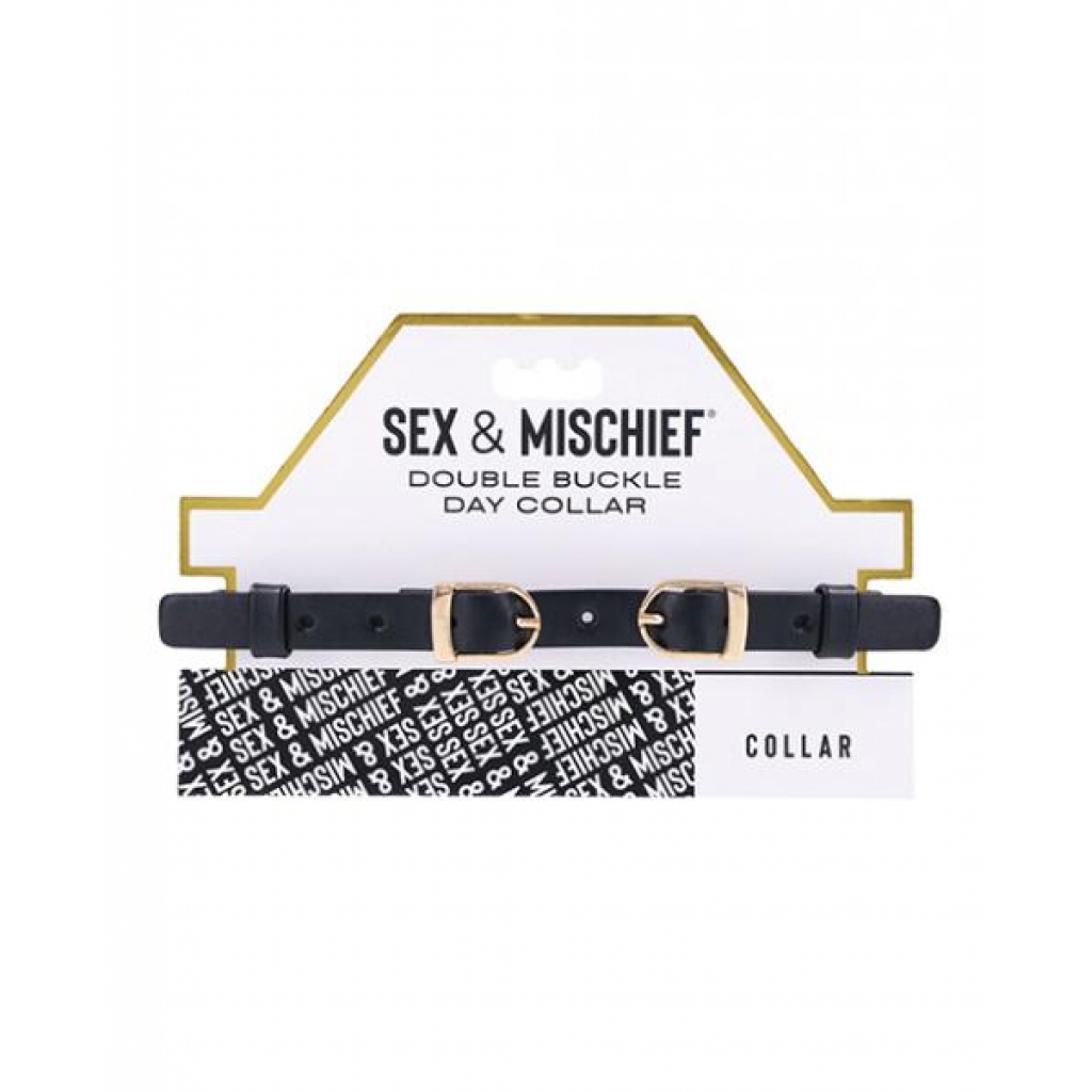 Sex & Mischief Double Buckle Day Collar - Sport Sheets