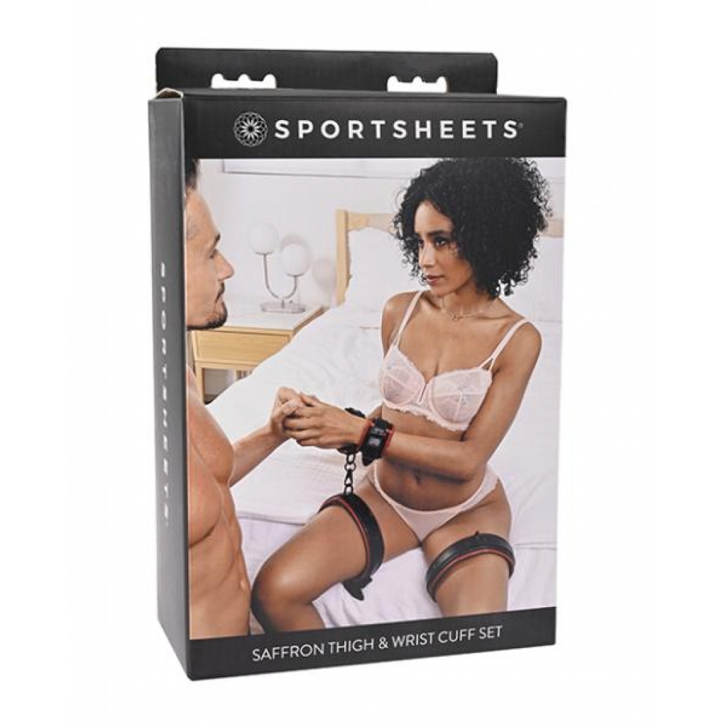 Saffron Thigh & Wrist Cuff Set - Sport Sheets