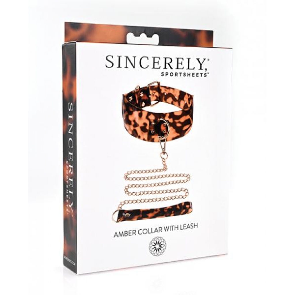 Sincerely Amber Collar & Leash - Sport Sheets