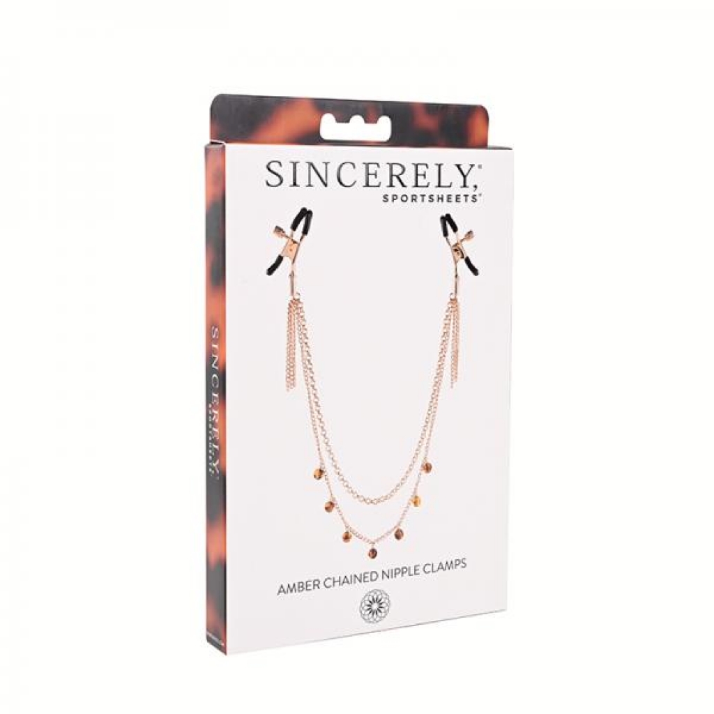 Sincerely Amber Chain Nipple Jewelry - Sport Sheets
